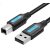 Vention USB-A 2.0/M -> USB-B/M, (PVC, fekete, nyomtatókábel, printerkábel), 3m,  kábel