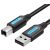 Vention USB-A 2.0/M -> USB-B/M,  (PVC, fekete, nyomtatókábel, printerkábel), 10m, kábel