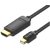 Vention mini Displayport 4K -> HDMI, (fekete), 2m,  kábel