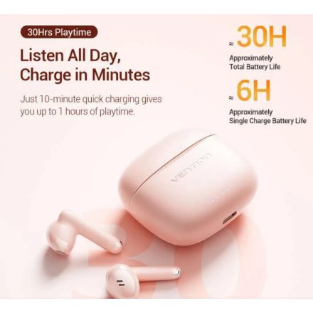 Vention E03 (Elf earbuds,pink), fülhallgató