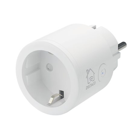 Deltaco SMART HOME SH-P01 WiFi, 1xCEE 7/3, 10A,  220-240V, fehér, időzítős Aljzat