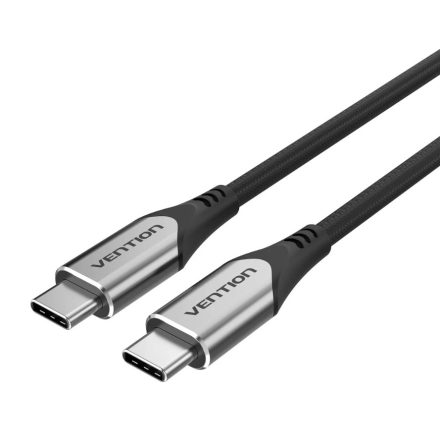 Vention USB-C 3.1/M -> USB-C 3.1/M,  (szövet, szürke), 1m, kábel