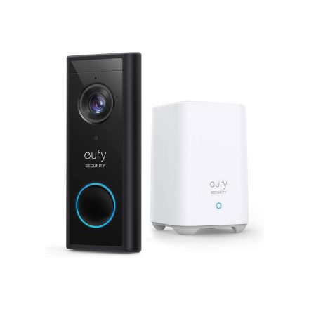 Anker, eufy Black Video Doorbell 2K (Battery-Powered) + Home base 2 S220