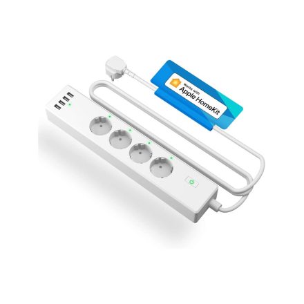 Meross, Smart WiFi Power Strip 4 AC + 4 USB ports