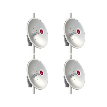 MikroTik, 30dBi - 5GHz Duplex parabola antenna precíziós felfogatással (mANT30 PA) 4 pack