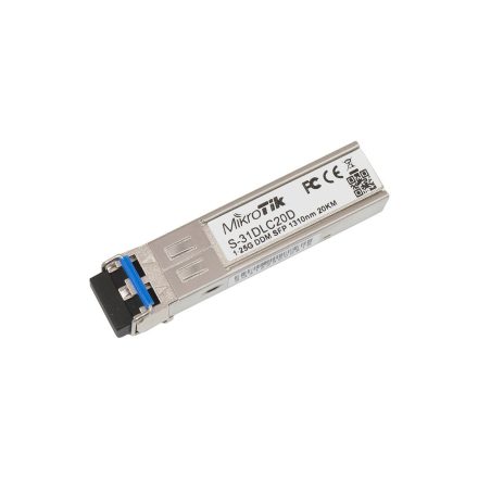 MikroTik, 1.25G, 1310nm Dual LC connector, 20km, SM, DDM (S-31DLC20D)