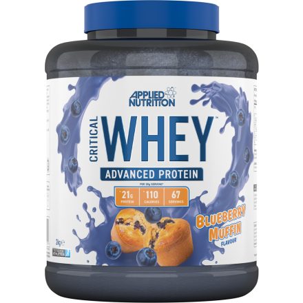 Applied Nutrition - Critical Whey Protein 2kg - Blueberry Muffin - Tejsavó Fehérje, áfonyás muffin