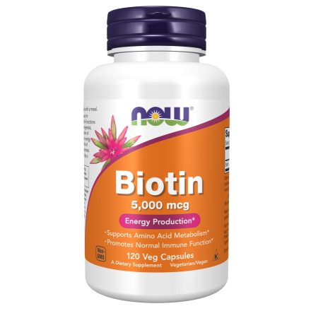 Now Foods Biotin 5000mcg 120 vcaps.