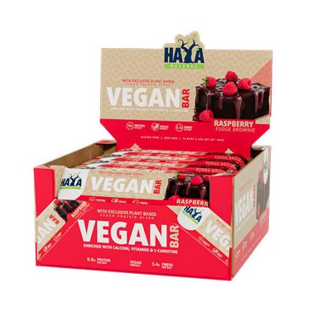 Haya Labs - Vegan Protein Bar 12x40g - Rasperry Fudge Brownie