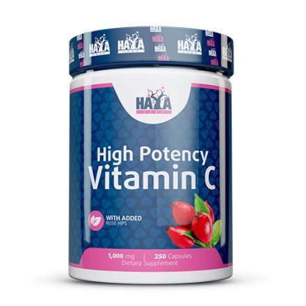 Haya Labs High Potency Vitamin C with Rose Hips 1000mg / 250 Caps. - C-vitamin