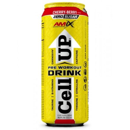 Amix Nutrition CellUp Pre-Workout Drink 12x500ml - Cherry-berry