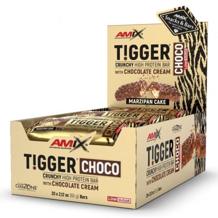 AMIX Nutrition TIGGER CHOCO 20x60g - Marzipan Cake - fehérjeszelet