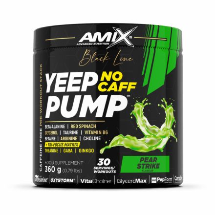 Amix Nutrition - Amix™ Black Line Yeep Pump No Caff 360g Pear Strike - Stimulánsmentes edzés előtti formula