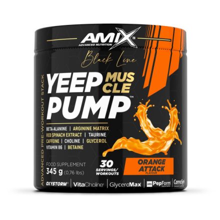 Amix Nutrition - Amix™ Black Line Yeep Pump 345g Orange Attack - Stimuláns edzés előtti formula