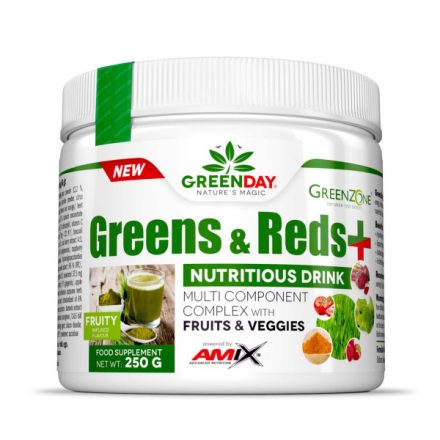 AMIX Nutrition - GreenDay Greens & Reds + Fruity 250g - Superfood - Zöldségpor