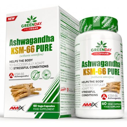 AMIX Nutrition - GreenDay® ProVEGAN Ashwagandha KSM-66 Pure 600  60 Vcaps BOX