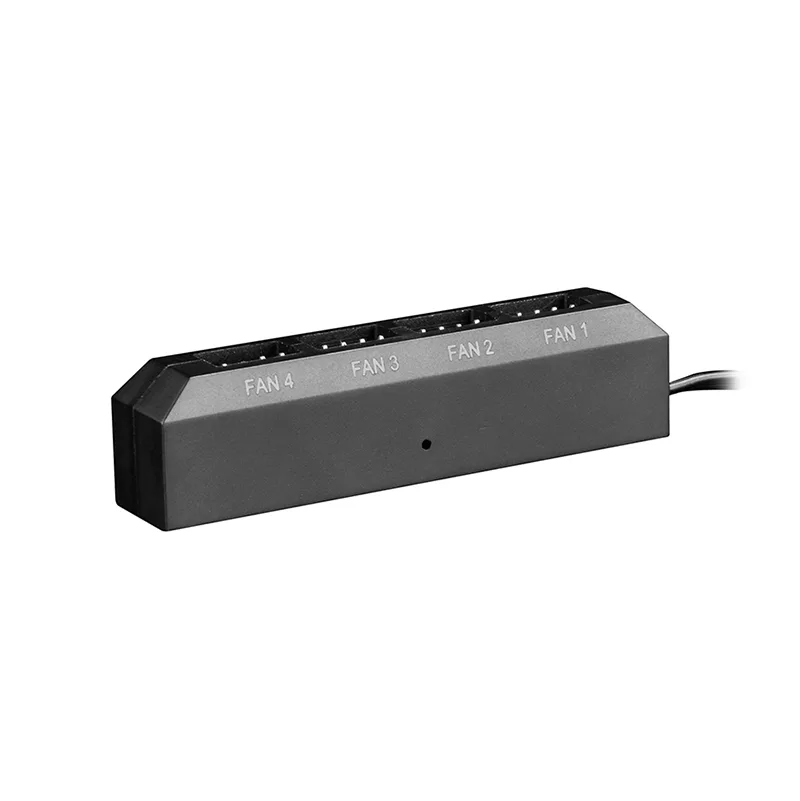 DeepCool FH-04 PWM ventilátor elosztó, 4 db 4 pines kimenet, fekete