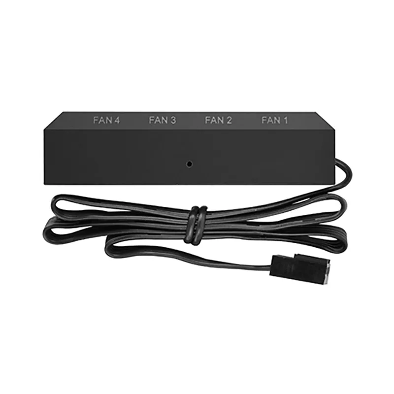 DeepCool FH-04 PWM ventilátor elosztó, 4 db 4 pines kimenet, fekete