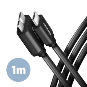 Axagon BUMM3-CM10AB Micro-B USB 3.0 - USB-C kábel, 1 m