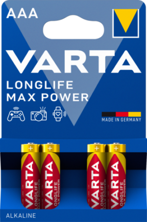 Varta Longlife Max Power AAA alkáli mikroelem, 4 db
