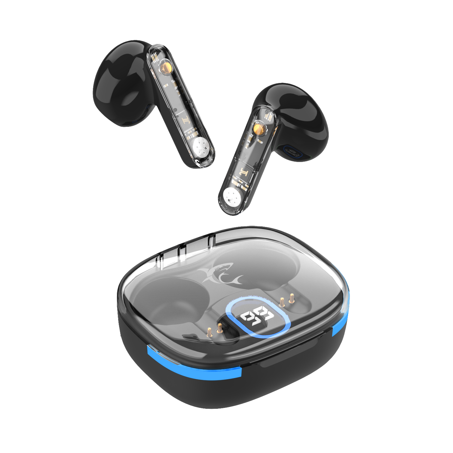 White Shark Hyperbeat TWS bluetooth fülhallgató mikrofonnal, fekete (GEB-TWS37B)