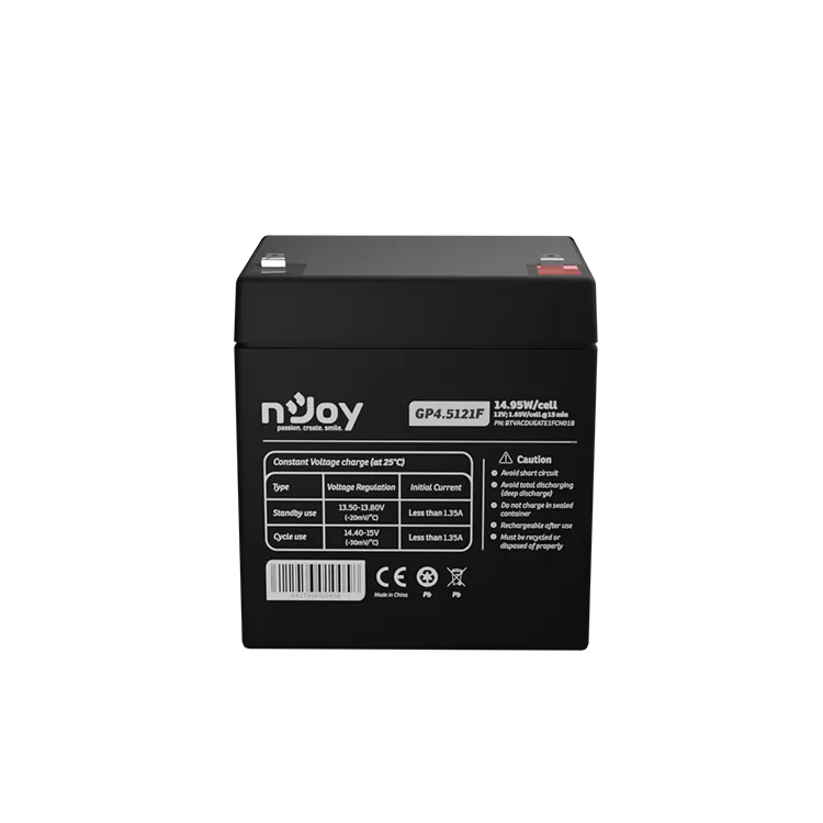 NJOY GP4.5121F 12V 4,5Ah zárt AGM akkumulátor, F1 saru