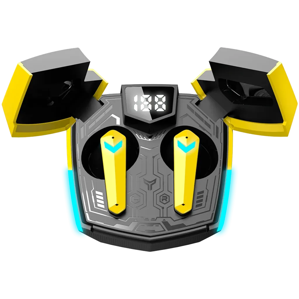 Canyon DoubleBee GTWS-2 vezeték nélküli gamer fülhallgató, Bluetooth 5.3, sárga