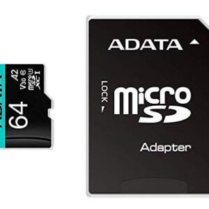 ADATA Premier Pro 64 GB microSDXC kártya, U3 A2 V30, adapterrel