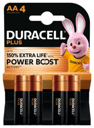 Duracell Plus AA ceruzaelem, 4 db