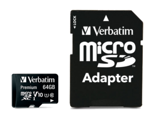 Verbatim Premium 64 GB microSDXC kártya, U1, adapterrel
