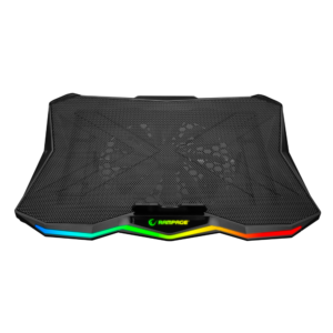 Rampage AD-RC8 Showy notebook hűtőpad 17,3"-ig, RGB, 180 mm ventilátor