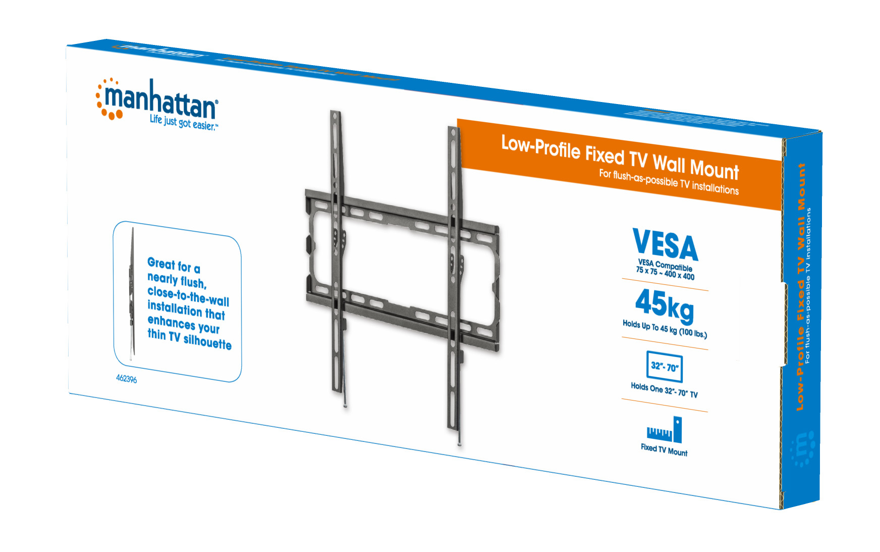 Manhattan 462396 lapos TV fali konzol, 32-70", max. 45 kg 5