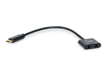 Equip 133469 USB-C - 2x 3,5 mm jack átalakító DAC-kal, 15 cm