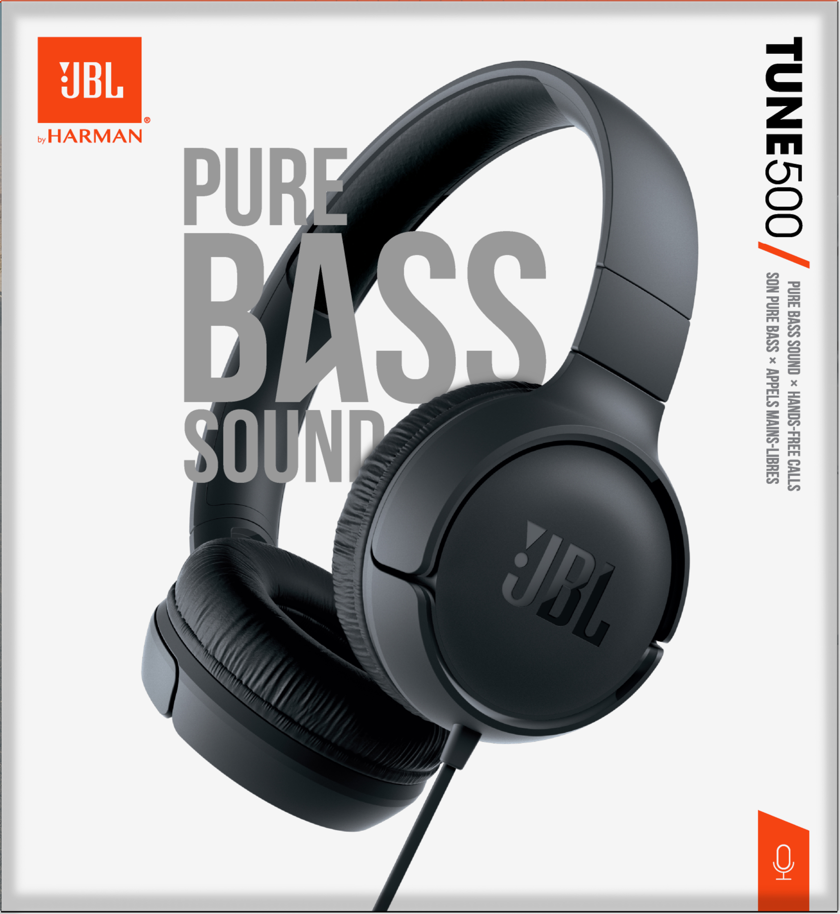JBL Tune 500 vezetékes fejhallgató, fekete 3