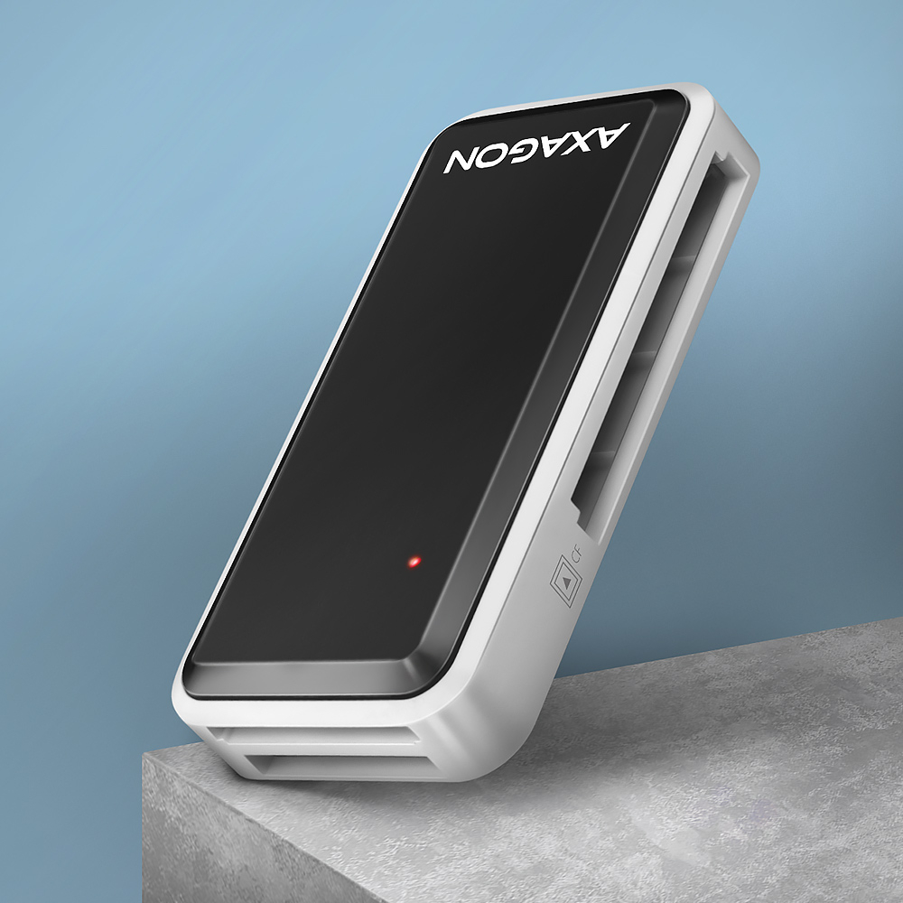 AXAGON CRE-X1 külső USB 2.0 kártyaolvasó, 5 slot, fekete/fehér