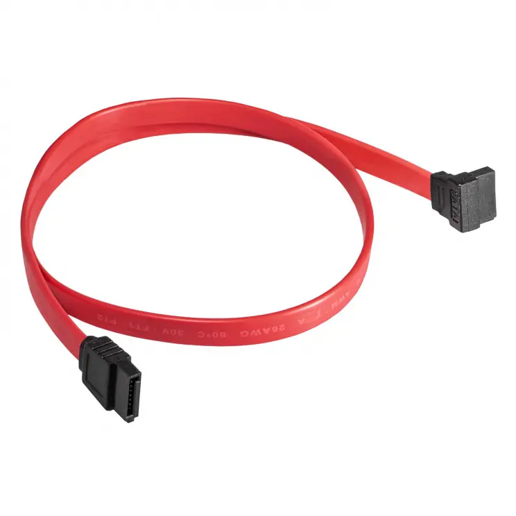 Akyga AK-CA-51 SATA III adatkábel, 90 fokos csatlakozó, 50 cm, piros