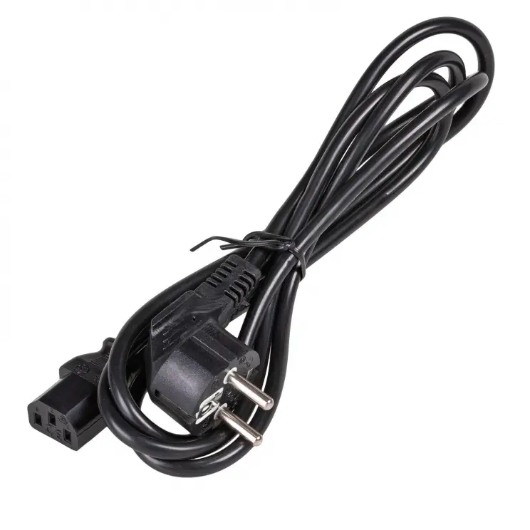 Akyga AK-PC-01A hálózati tápkábel, CEE 7/7 - IEC C13, 1,5 m, fekete