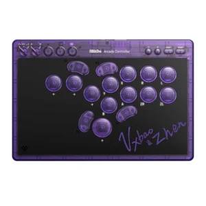 8BitDo Arcade Stick All-Button, Signature Edition, Átlátszó lila, vezeték nélküli kontroller