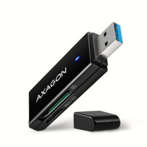 Axagon CRE-S2N USB 3.2 külső kártyaolvasó, fekete