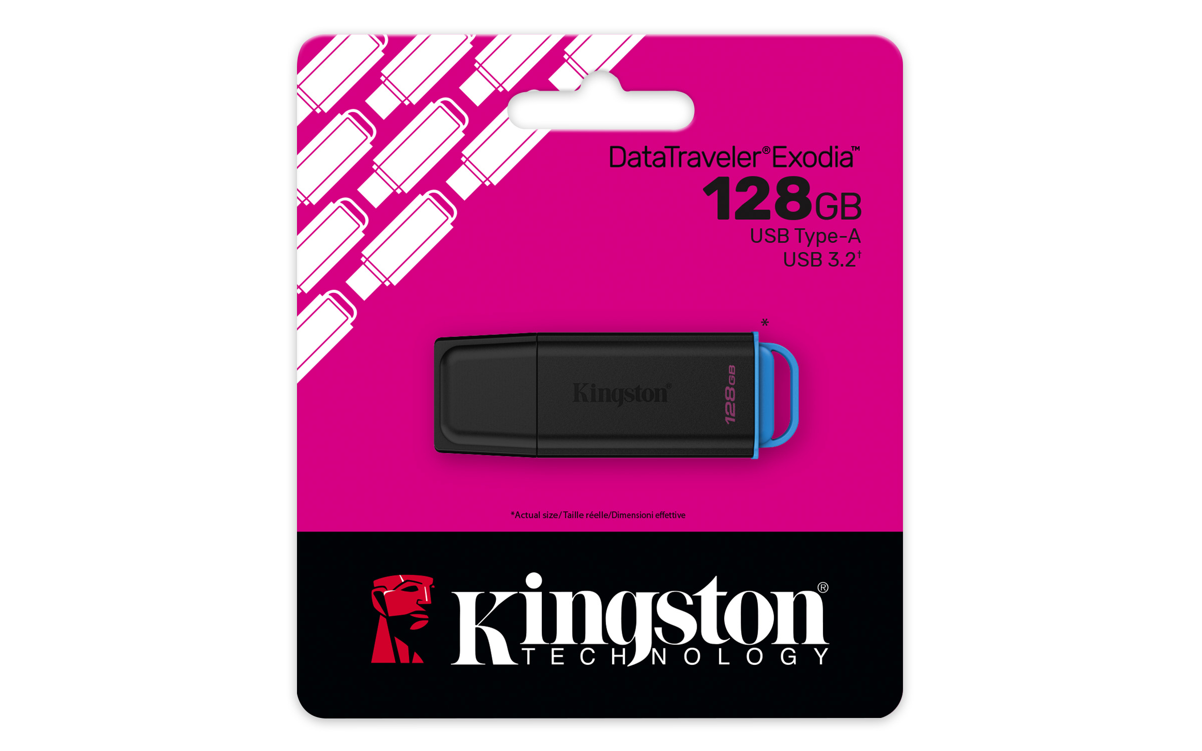 Kingston DataTraveler Exodia 128 GB pendrive, USB 3.2, fekete-kék 4
