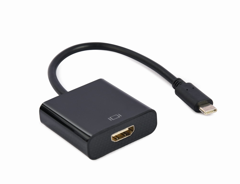 Gembird USB Type-C - HDMI adapter kábel, 4K 60Hz, 15 cm, fekete