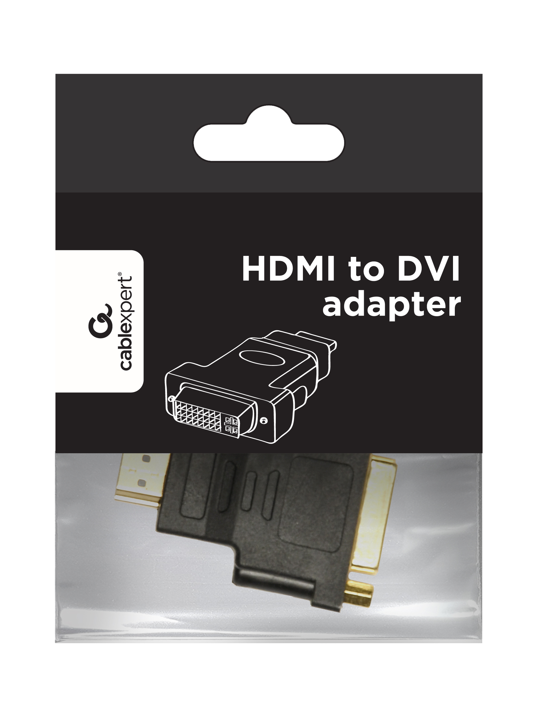 Cablexpert HDMI - DVI adapter, aranyozott (A-HDMI-DVI-3)