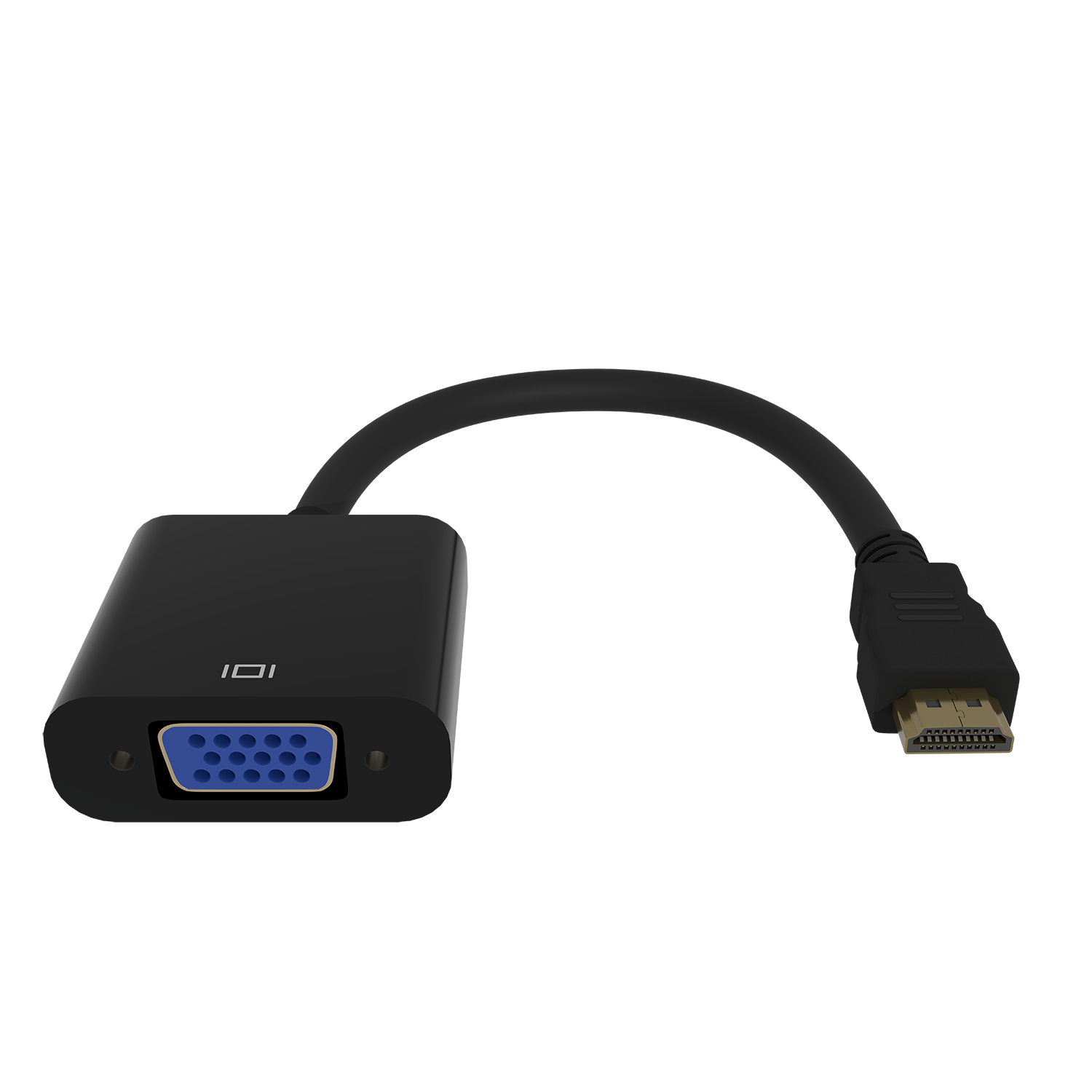 Gembird HDMI - VGA átalakító adapter, 15 cm, fekete
