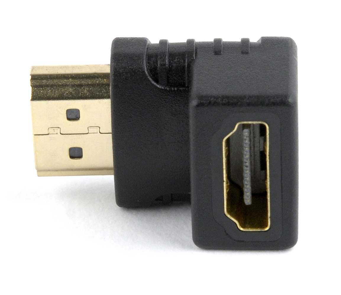Gembird HDMI 90 fokos sarokadapter, lefelé, fekete