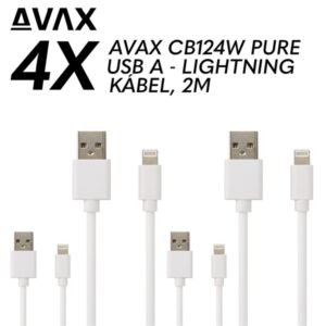 AVAX CB124W – 4X 2m 2,1A Lightning Gyorstöltő kábelcsomag