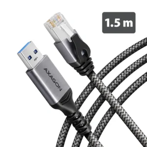 AXAGON ADE-AM15 USB-A Gigabit Ethernet adapter integrált CAT6 hálózati RJ-45 kábellel (1,5 m)