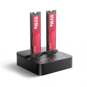 AXAGON ADSA-M2C22L USB-C 20Gbps Dual M.2 NVMe SSD Docking and Cloning Station