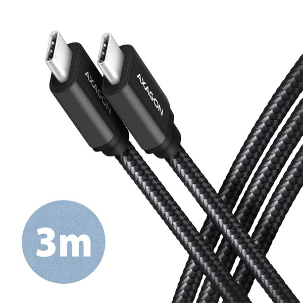 Axagon BUCM3-CM20AB USB-C 3.2 Gen 1 - USB-C 3 m fekete kábel