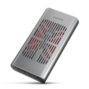 Axagon EEM2-20GD USB-C 20Gbps Dual M.2 NVMe SSD CLONE MASTER Enclosure külső USB-C 20Gbps fém SSD ház