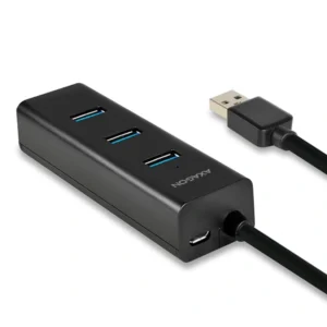 Axagon HUE-S2BP 4 portos USB3.0 gyorstöltő hosszú kábeles HUB tápegységgel